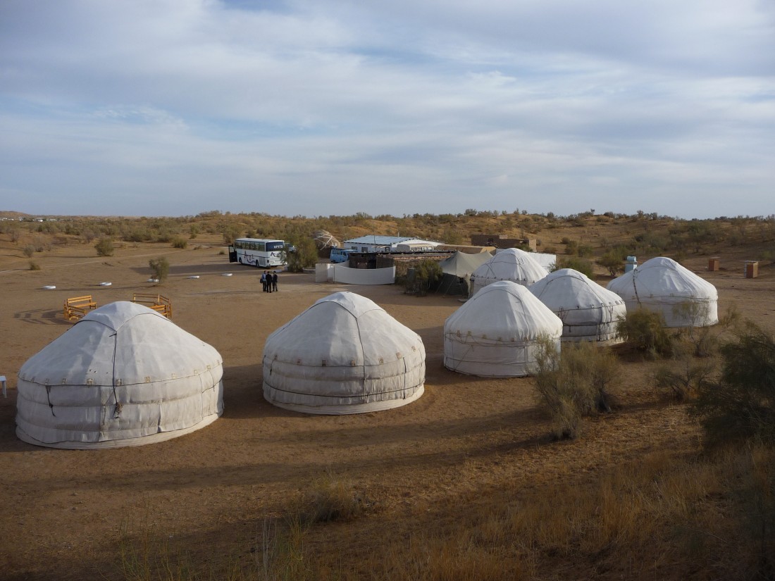 yurt camp in the Kyzylkum desert