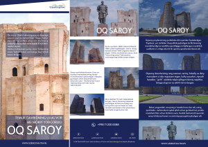 Temur davrining ulug'vor me'moriy yodgorligi "Oq saroy"